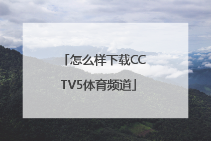 怎么样下载CCTV5体育频道